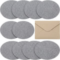 Vfxtk Oval Polyester Felt Coasters Eight Piece Fog Gray - Product view